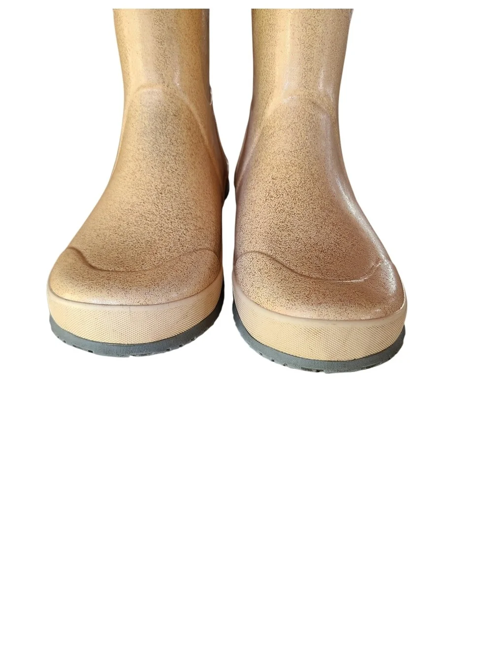 Bogs Cream Glitter Waterproof Pull-On Rain Boots Youth Size 6 EU 39